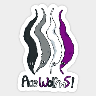 Ace Worms! Sticker